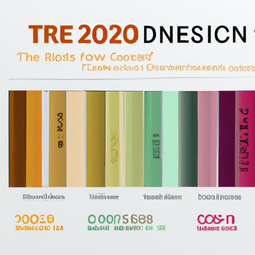 1. אינפוגרפיקה המציגה את מגמות הצבע המובילות של 2023 עם דוגמיות צבע מתאימות.